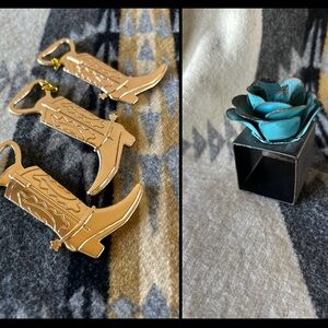 Cowboy Boot bottle Openers + Rose